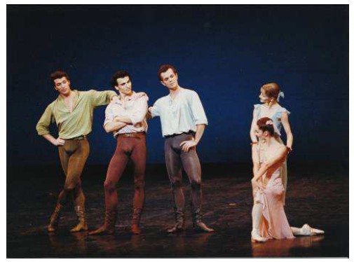 DANCES AT A GATHERING – Jean-Yves Lormeau, Laurent Hilaire, Wilfried Romoli, Carole Arbo, Véronique Doisneau photo Jacques Moatti ©1991