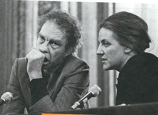 Bénédicte Pesle et Merce Cunningham lors d'une conférence de presse à l'Opéra en 1973 © Horace