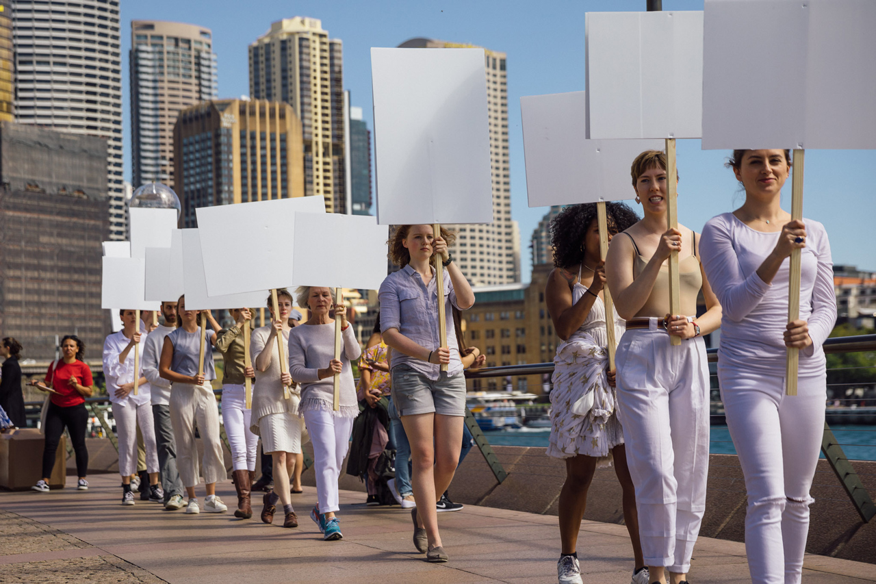 Blank Placard Dance Antidote - Sydney Opera House © Daniel Boud
